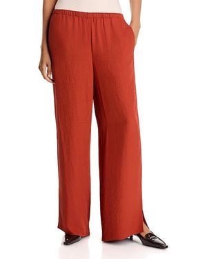 Theory Slit Hem Pull On Pants - Red