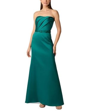 Aidan Mattox Strapless Stretch Mikado Gown - Green