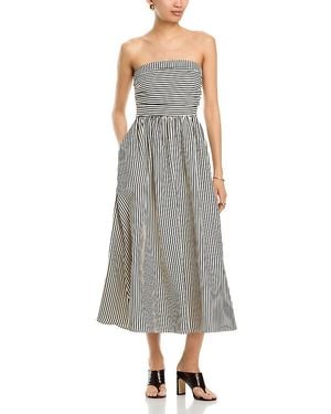 LAYERED WITH LOVE Strapless Striped Maxi Dress - Gray