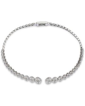 Zydo Illusion Set Diamond Collar Necklace - Metallic