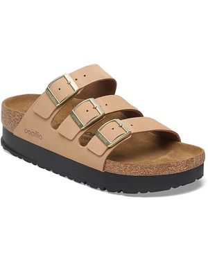 Birkenstock Florida Platform Flex Nubuck Sandals - Brown