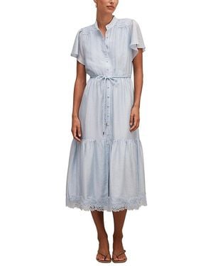 EVER NEW Harriet Lace Button Midi Dress - Blue