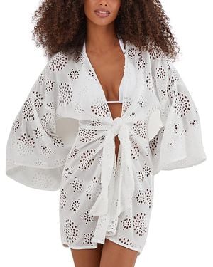 ViX Vix Perola Eyelet Swim Cover-Up - White