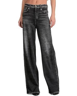 Elan High Rise Wide Leg Jeans - Black