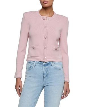 L'Agence Patsy Crop Cardigan - Blue