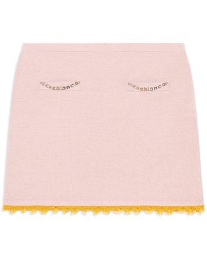 CASABLANCA Merino Wool Mini Skirt - Pink