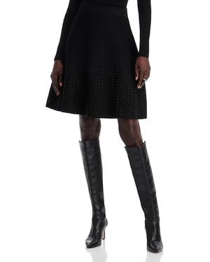 Tahari Pull On Flare Skirt - Black