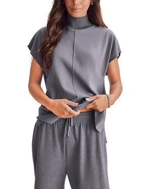 Splendid Winslow Mock Neck Sweater - Gray