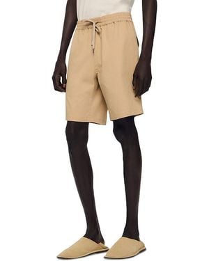 Sandro New Gamma Regular Fit Cotton Blend Shorts - Natural