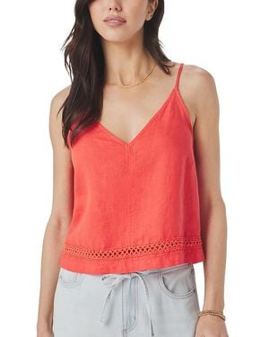 Splendid Stella Linen Spaghetti Tank - Red