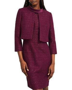 Hobbs Prisha Tweed Jacket - Purple