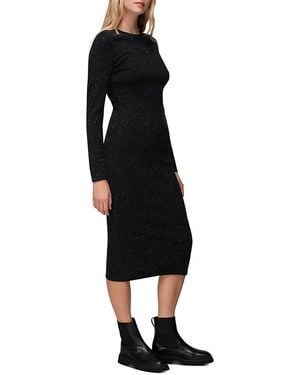 Whistles Annie Sparkle Knit Sweater Dress - Black