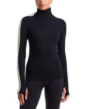 Splits59 Jackson Ribbed Turtleneck Top - Blue