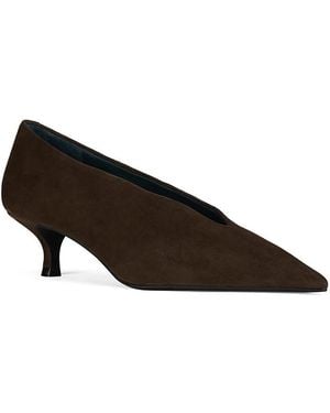 Jeffrey Campbell Suede Kitten Heel Pumps - Brown
