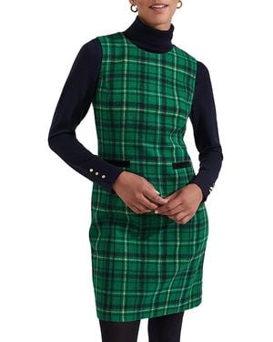 Hobbs Margot Plaid Wool Sheath Dress - Green