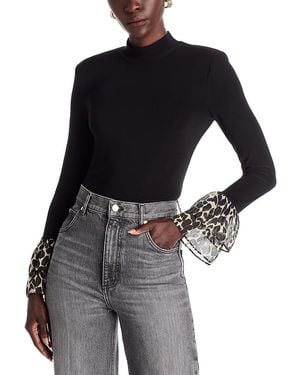 Ramy Brook Vickiana Foliage Printed Top - Black