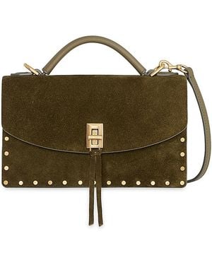 Rebecca Minkoff Darren Suede Top Handle Wallet Crossbody - Green