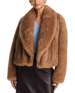A.L.C. A. L.C. Solange Faux Fur Cropped Coat - Brown