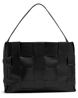 St. Agni Large Woven Leather Tote - Black