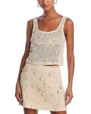 Aqua The Lotus X Crochet Treasure Tank - Natural