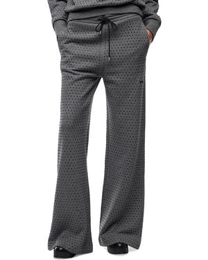 Pinko Cotton Studded Drawstring Pants - Gray