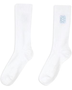 Sandro Embroidered Socks - White