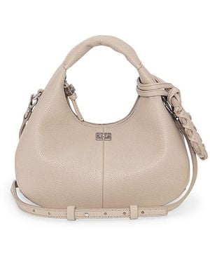 Ganni Mini Hobo Bag - Natural