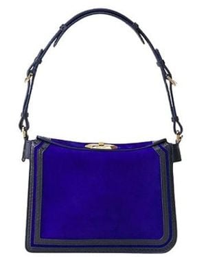 Lanvin Compagnon Small Asymmetrical Bag With A Python Finish - Purple