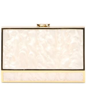 Jonathan Simkhai Maddox Pearly Frame Clutch - Natural