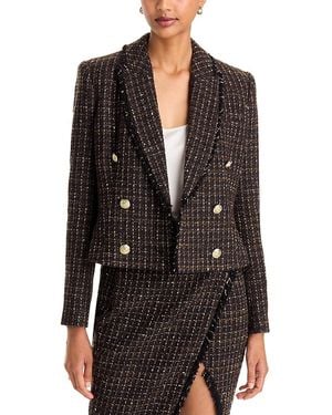 Generation Love Aytul Tweed Double Breasted Blazer - Black