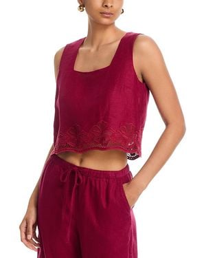Rails Akira Linen Embroidered Top