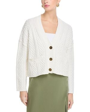 Aqua Cable Cardigan - White
