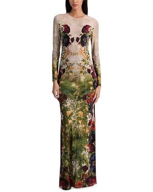 Alice + Olivia Delora Round Neck Dress - Green
