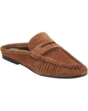 Marc Fisher Jaynie Leather Mules - Brown