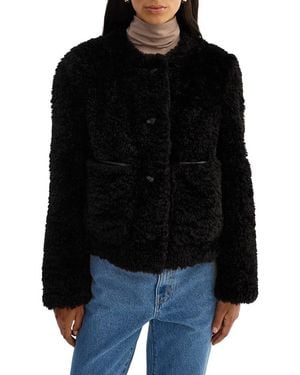 Lamarque Collarless Jacket - Black
