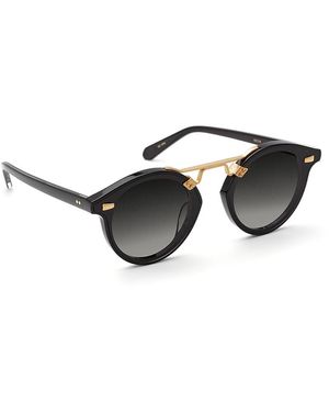 Krewe Round Sunglasses, 63Mm - Black