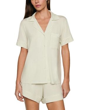 Eberjey Gisele Relaxed Short Sleeve Top & Shorts - White