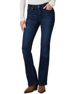 PAIGE High Rise Manhattan Petite Bootcut Jeans - Blue