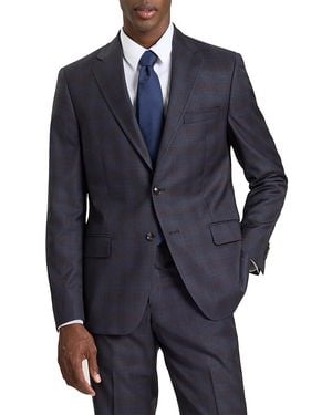 Ted Baker Wright Plaid Modern Fit Suit Jacket - Blue
