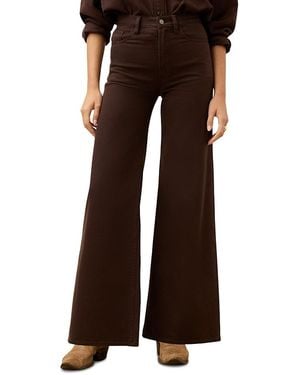 Faherty Saturday High Rise Wide Leg Jeans - Brown