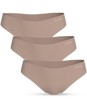 Calvin Klein Invisibles Thong, Pack Of 3 - White