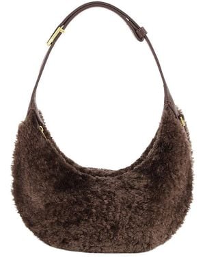 Vince Small Suede Hobo Bag - Brown