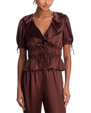 Wayf Bambi Ruffle Top - Red