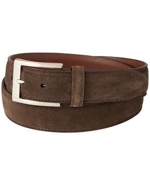 Jack Spade Italian Sueded Calfskin Dress Casual Belt - Brown