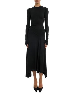 Victoria Beckham Long Sleeve Midi Dress - Black
