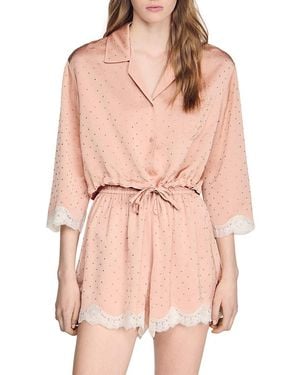 Sandro Embellished Shirt - Pink