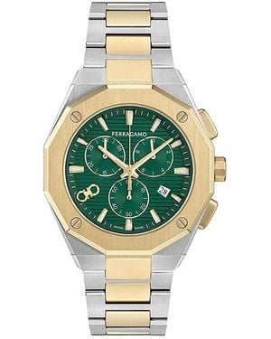 Ferragamo Edge Chrono Bracelet Watch, 42Mm - Metallic