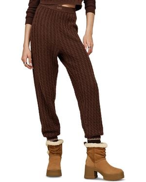 UGG Lorelai Cable Knit Pants - Brown