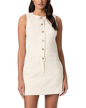 PAIGE Soho Button Front Dress - Natural