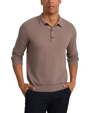 Rhone Regular Fit Long Sleeve Sweater Polo - Brown